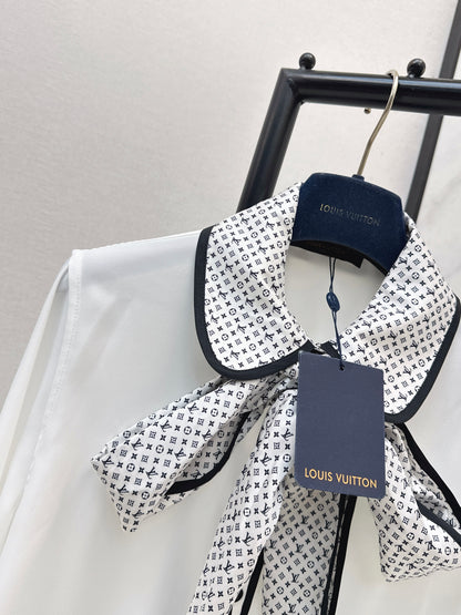 26ss Ribbon-trimmed shirt
