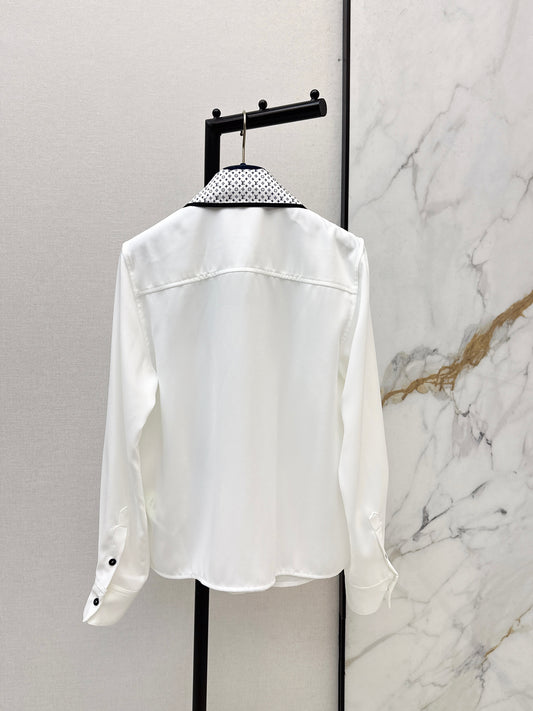 26ss Ribbon-trimmed shirt
