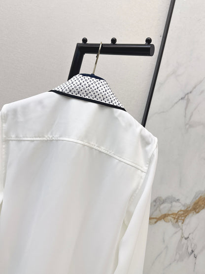 26ss Ribbon-trimmed shirt