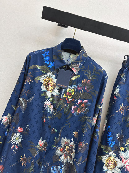26ss Floral Print Suit