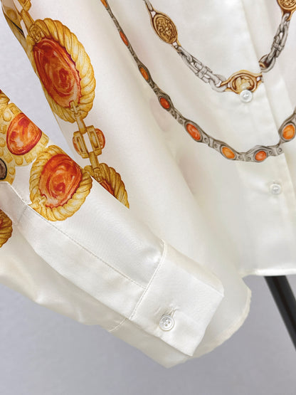 26ss Printed Silk Shirt