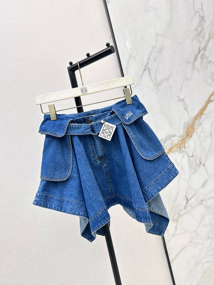 26ss Irregular Denim Skirt