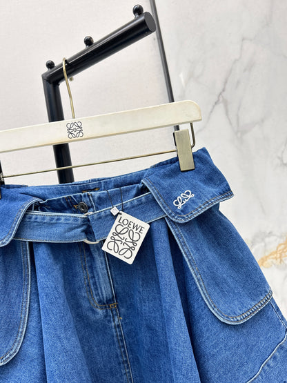26ss Irregular Denim Skirt