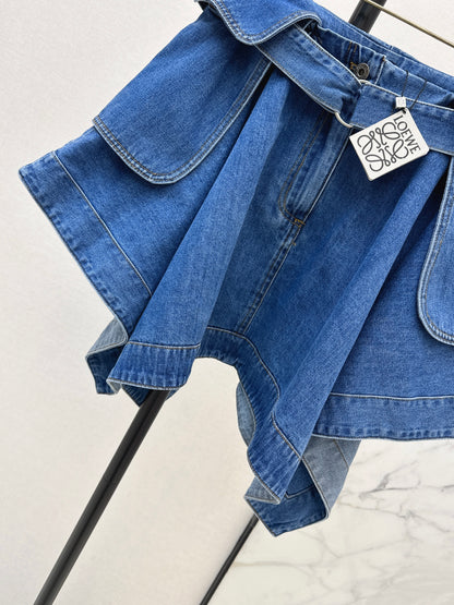 26ss Irregular Denim Skirt
