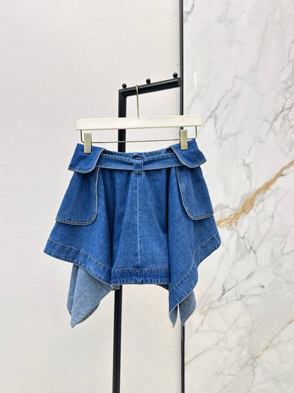 26ss Irregular Denim Skirt