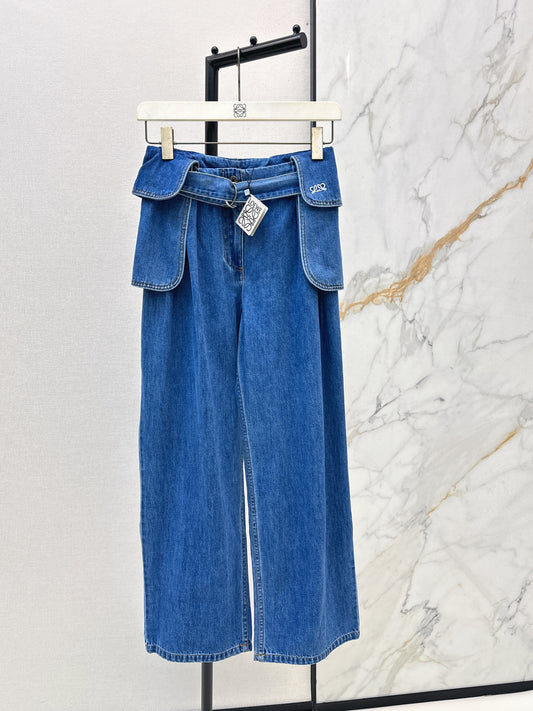 26ss Workwear-style tapered wide-leg jeans