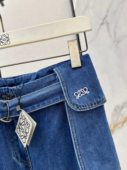 26ss Workwear-style tapered wide-leg jeans