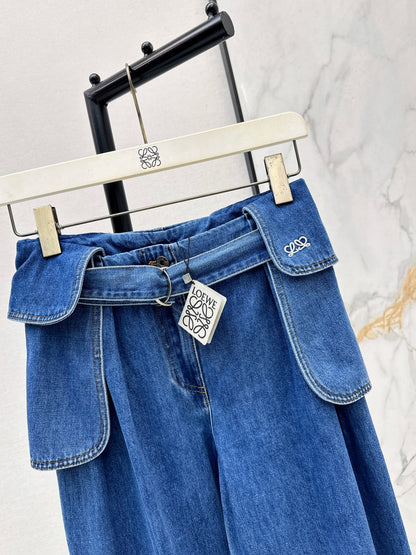 26ss Workwear-style tapered wide-leg jeans