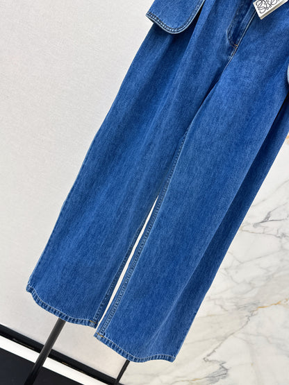26ss Workwear-style tapered wide-leg jeans