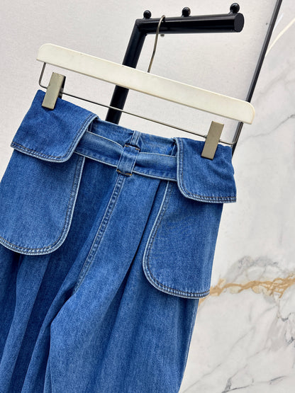 26ss Workwear-style tapered wide-leg jeans