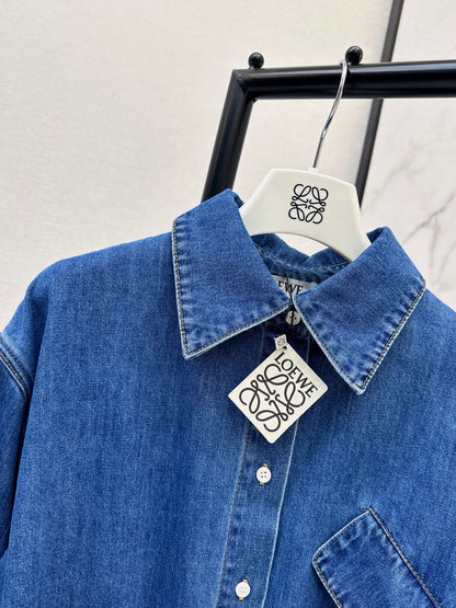26ss Denim Shirt Collar Jacket