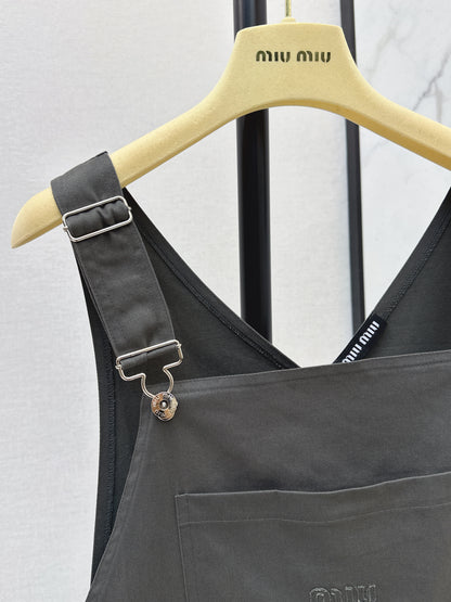 26ss Youthful overalls dress