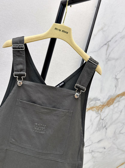 26ss Youthful overalls dress