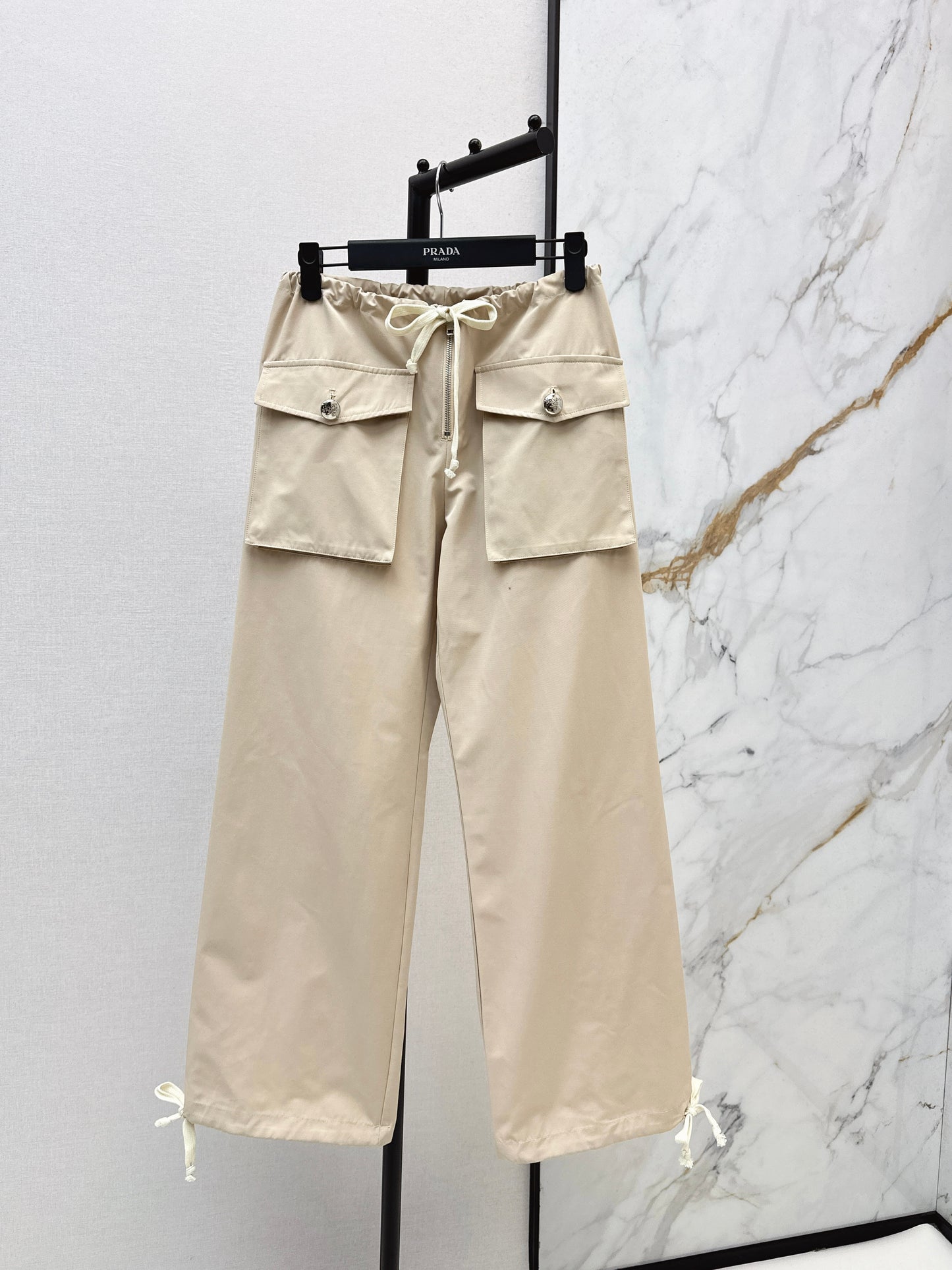 26ss Wide-leg trousers with double pockets