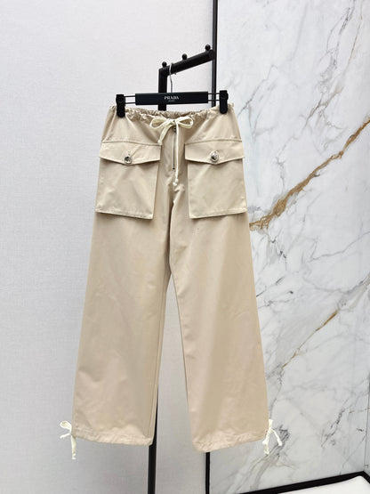 26ss Wide-leg trousers with double pockets