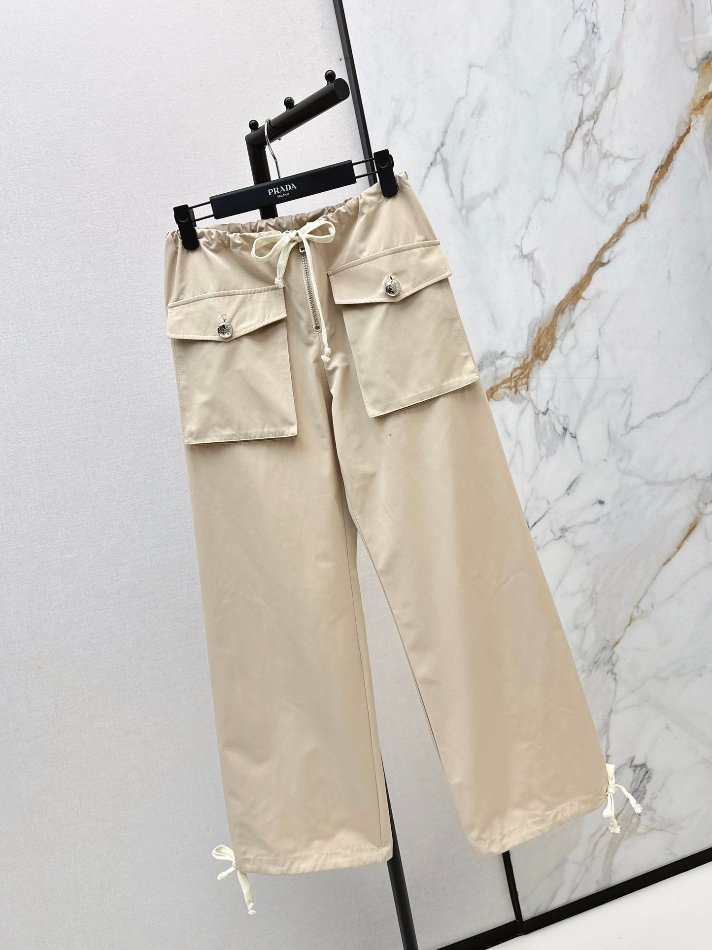 26ss Wide-leg trousers with double pockets