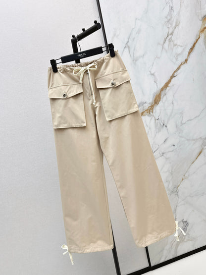 26ss Wide-leg trousers with double pockets