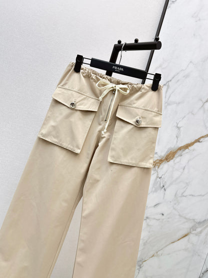 26ss Wide-leg trousers with double pockets