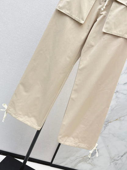 26ss Wide-leg trousers with double pockets