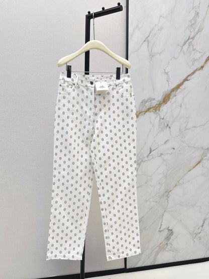 26ss Pig nose print jeans