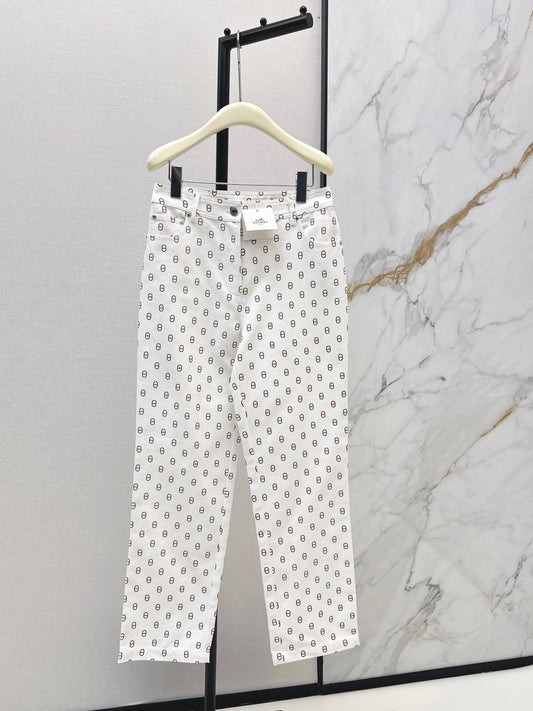 26ss Pig nose print jeans