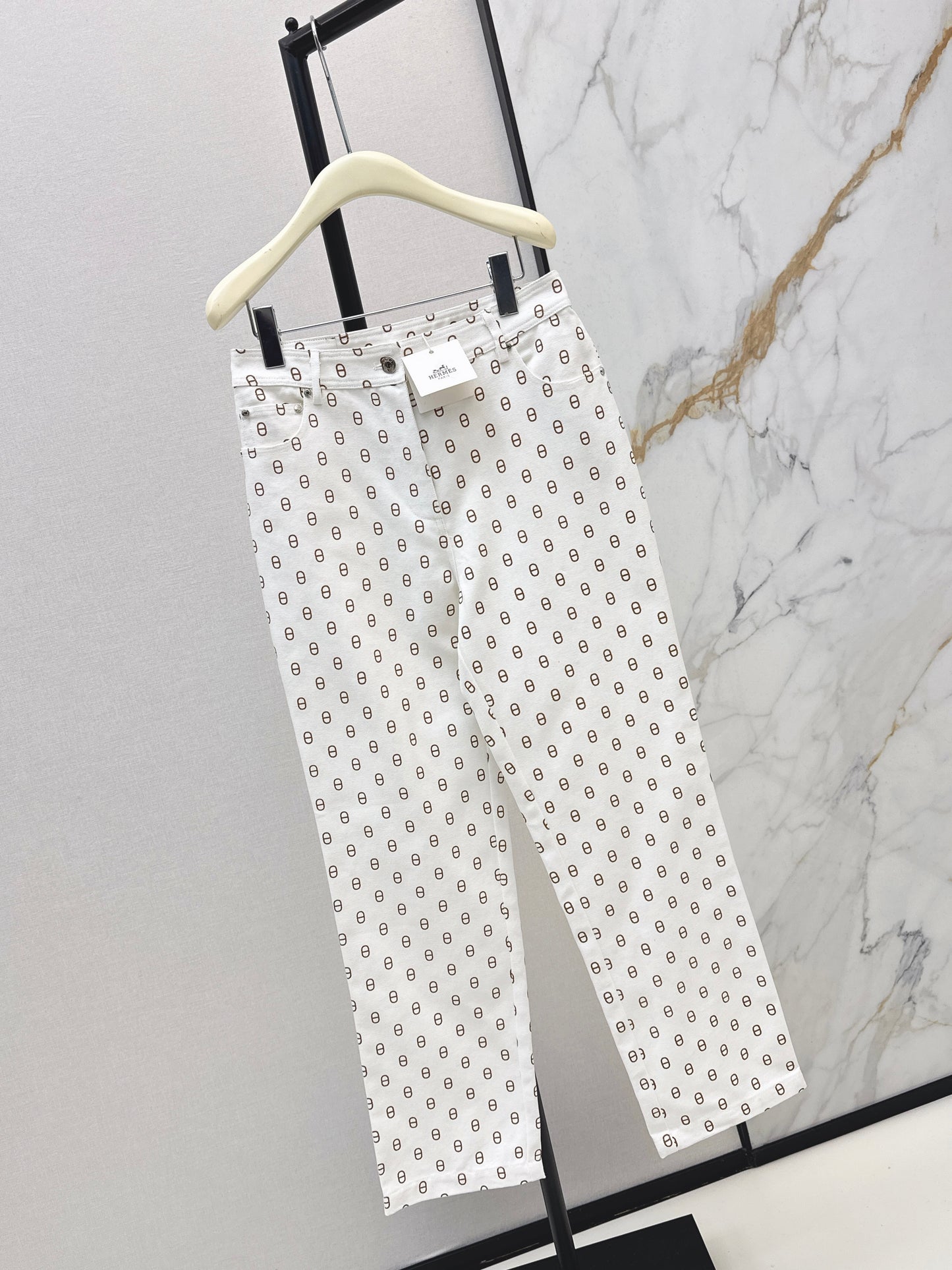 26ss Pig nose print jeans