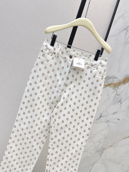 26ss Pig nose print jeans