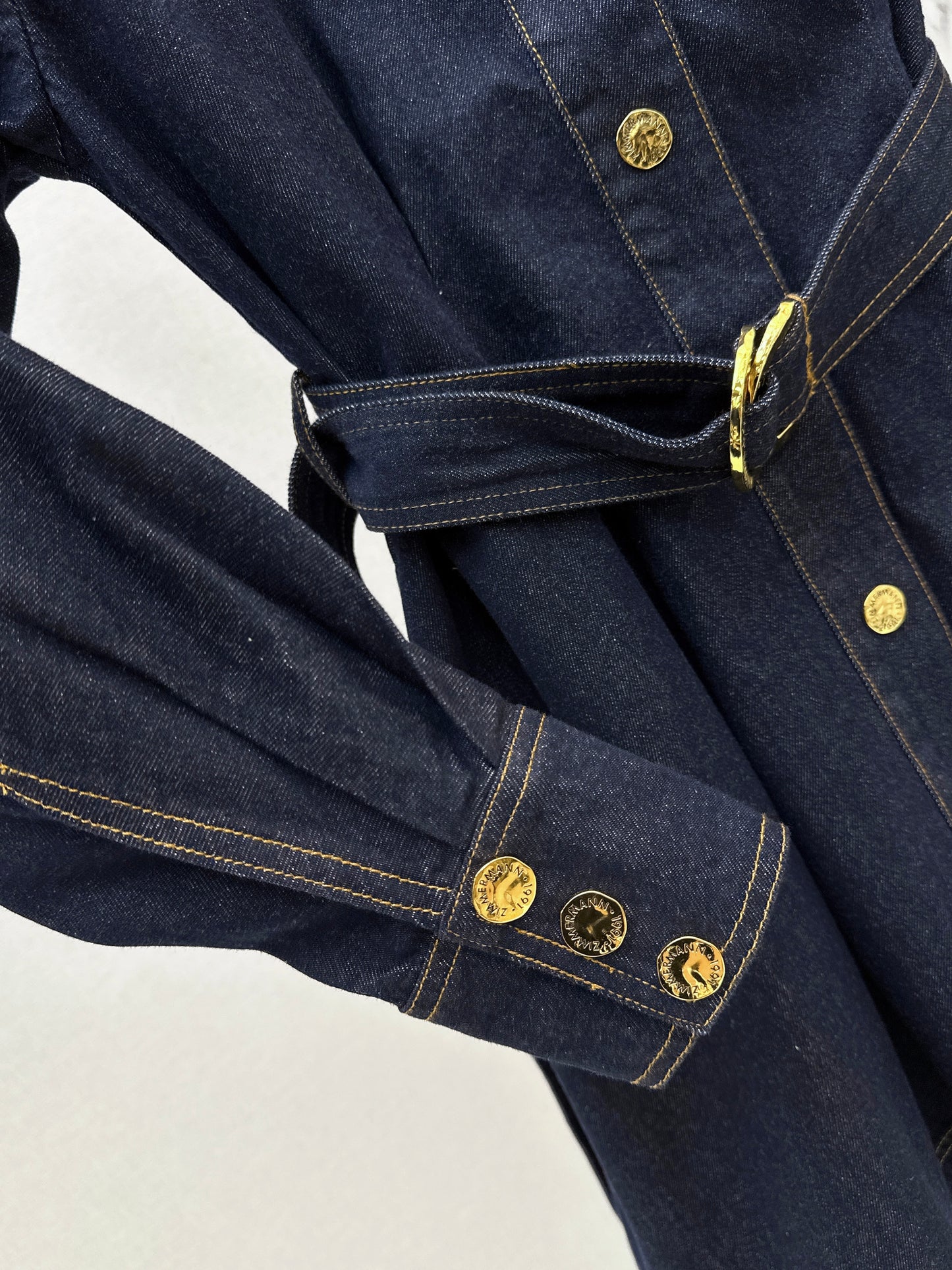 26ss Collared, A-line Denim Dress