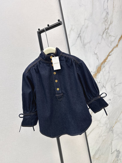 26ss Denim Puff Sleeve Shirt