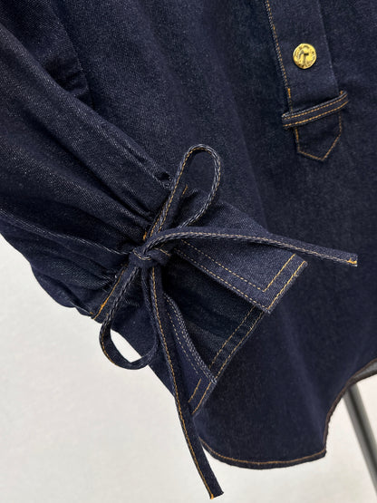 26ss Denim Puff Sleeve Shirt