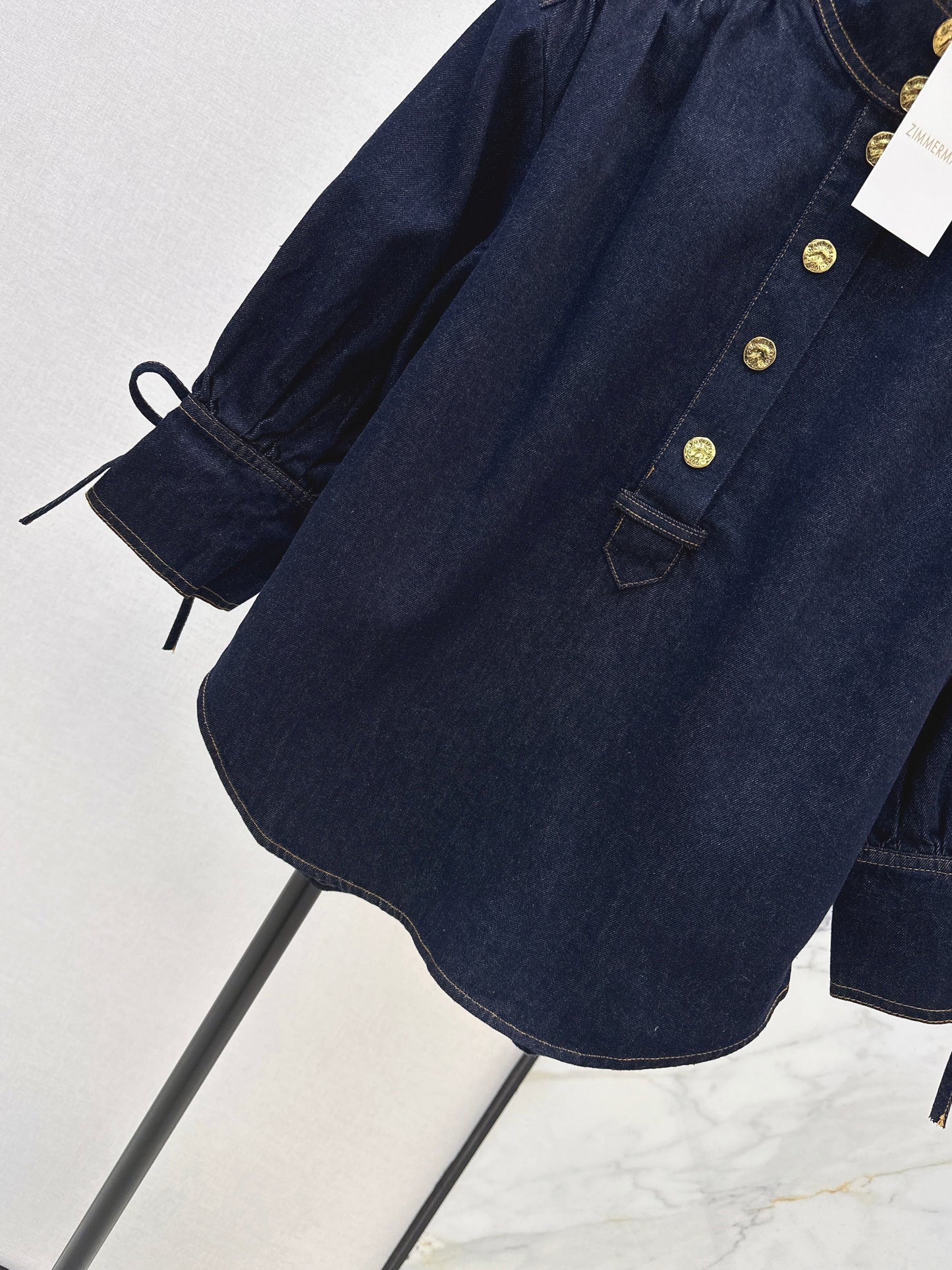 26ss Denim Puff Sleeve Shirt