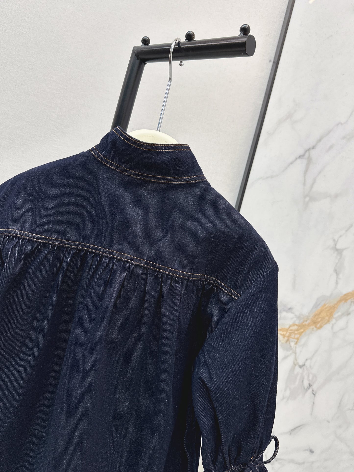 26ss Denim Puff Sleeve Shirt