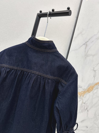 26ss Denim Puff Sleeve Shirt