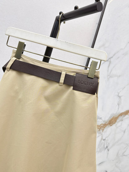 26ss Asymmetrical Pleated Midi Skirt