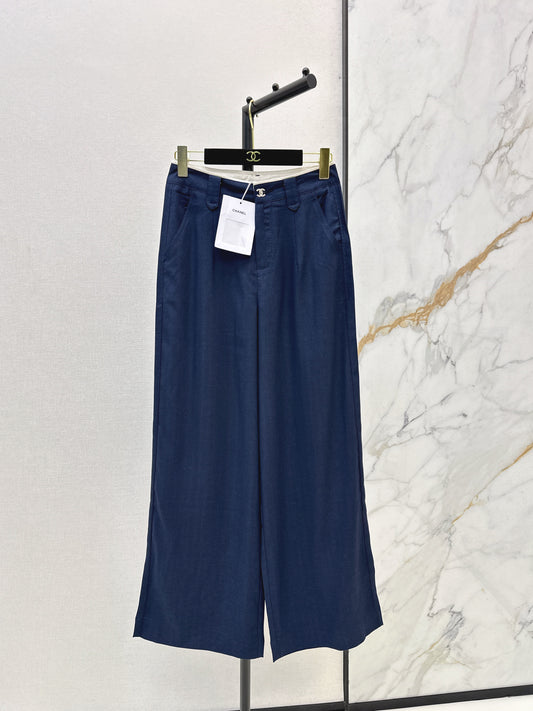 26ss High-leg trousers with metal buckle