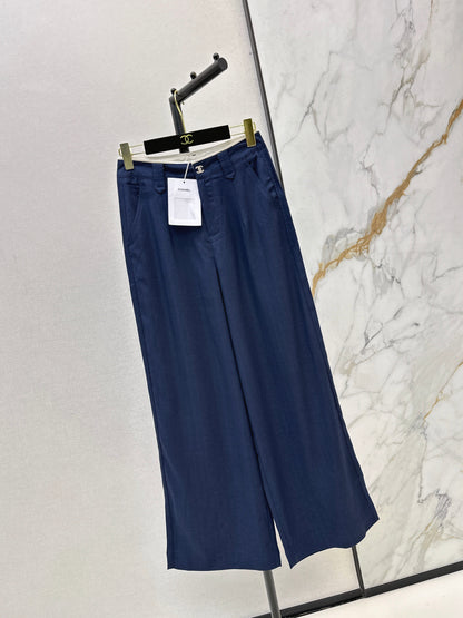 26ss High-leg trousers with metal buckle