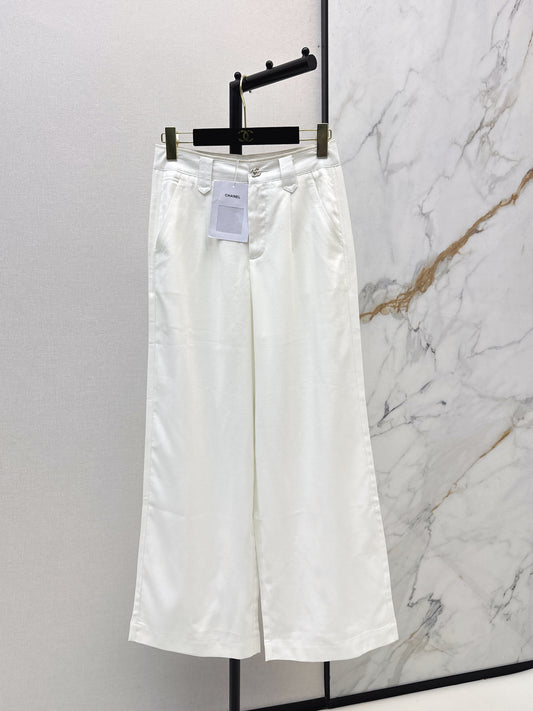 26ss High-leg trousers with metal buckle