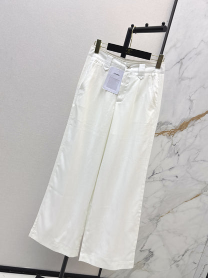 26ss High-leg trousers with metal buckle
