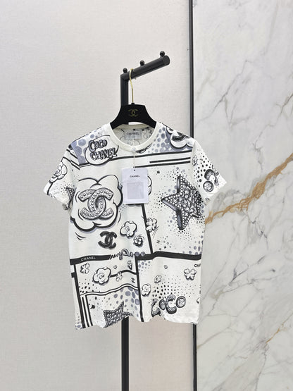 26ss Pearl Chain Print T-Shirt