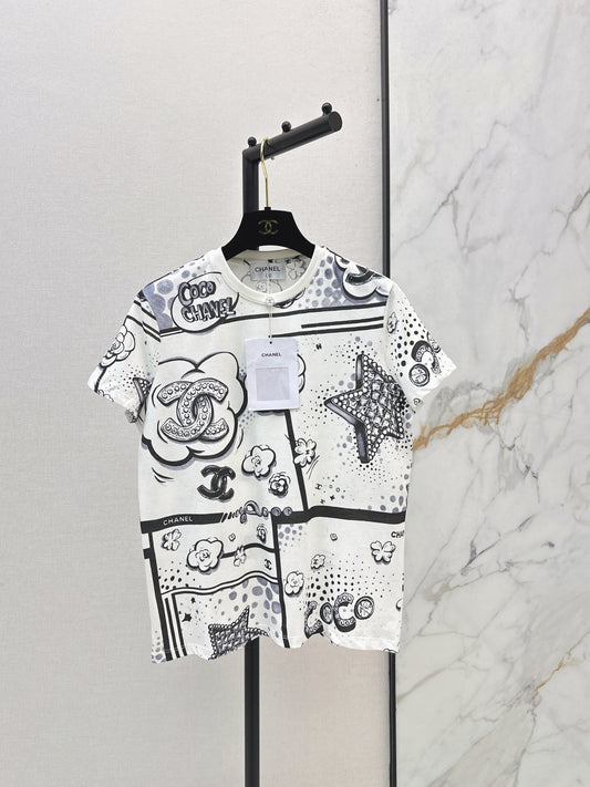 26ss Pearl Chain Print T-Shirt