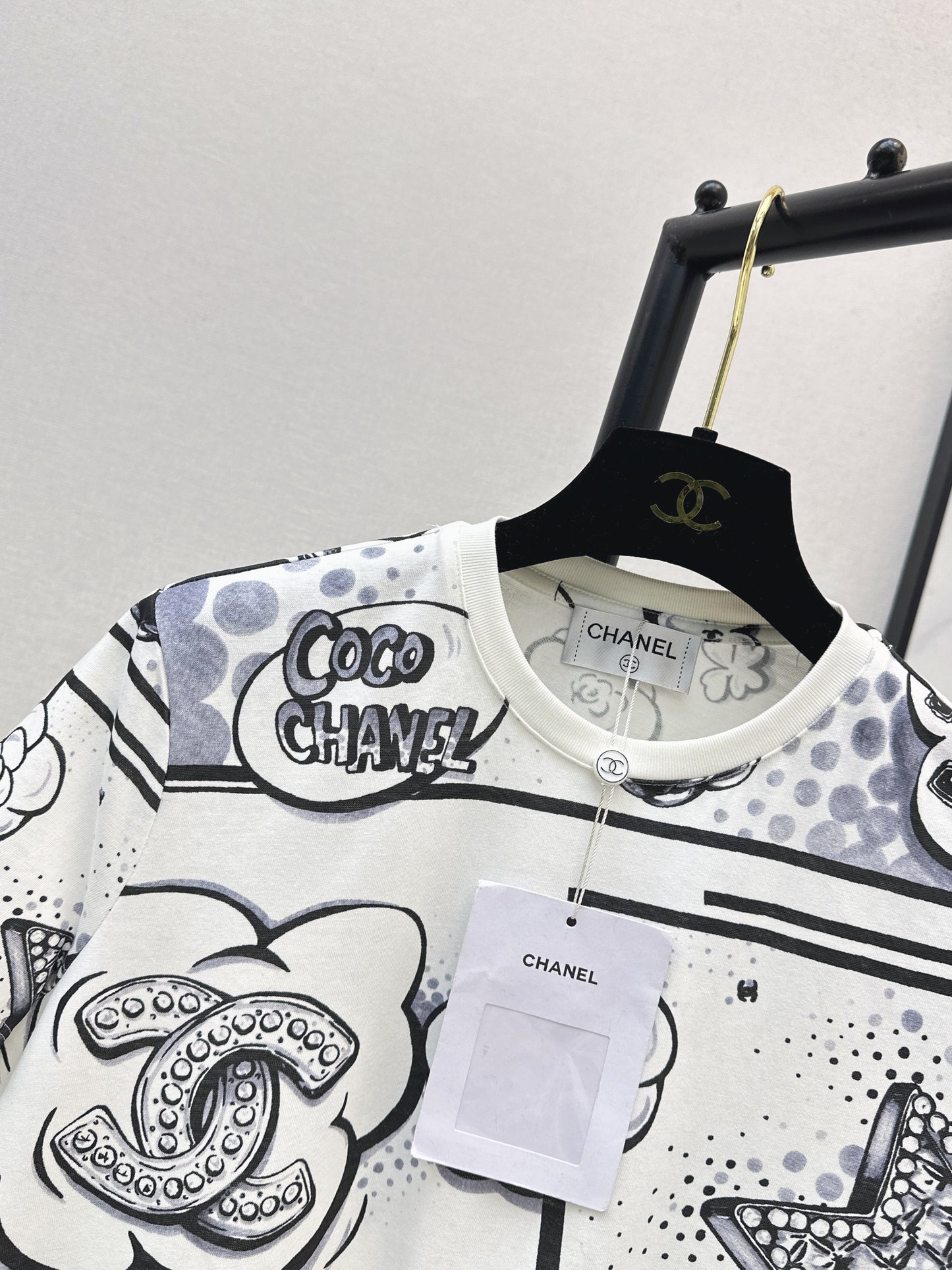 26ss Pearl Chain Print T-Shirt