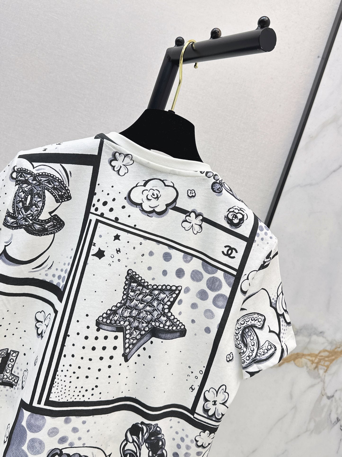 26ss Pearl Chain Print T-Shirt