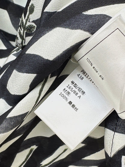 26ss Watercolor Plaid Print Silk Shirt