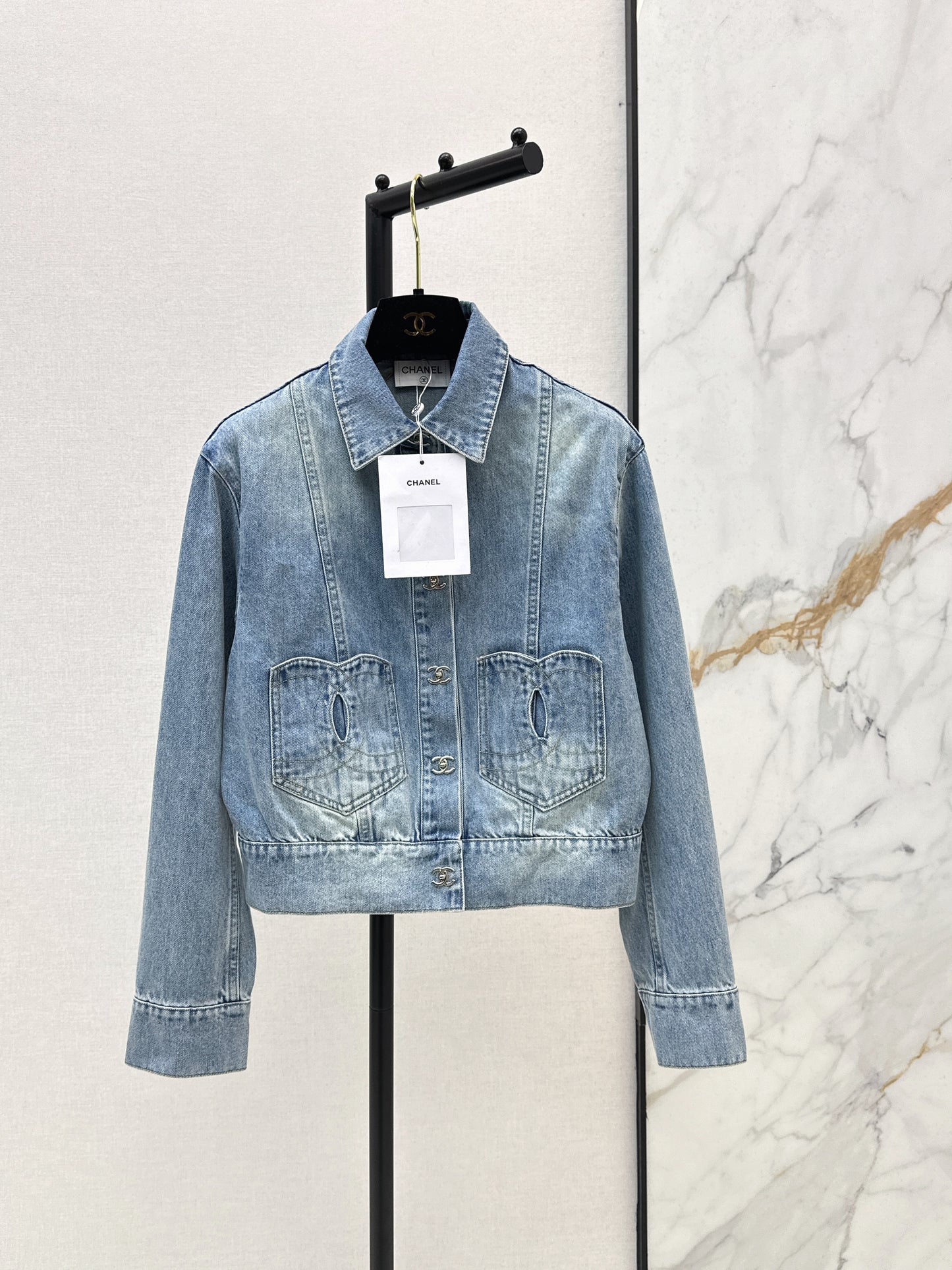 26ss Denim Jacket with Pocket Decoration