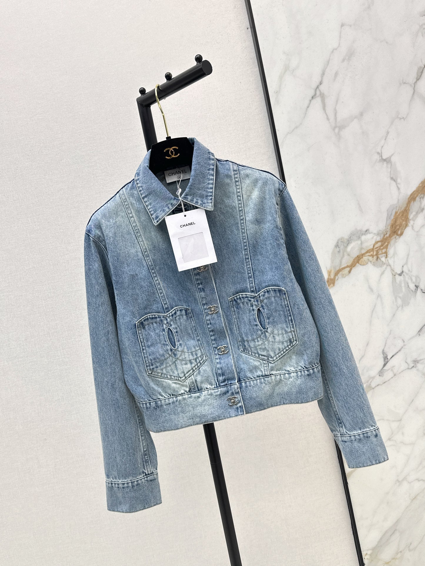 26ss Denim Jacket with Pocket Decoration