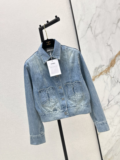 26ss Denim Jacket with Pocket Decoration