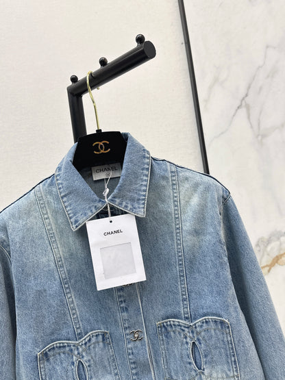26ss Denim Jacket with Pocket Decoration