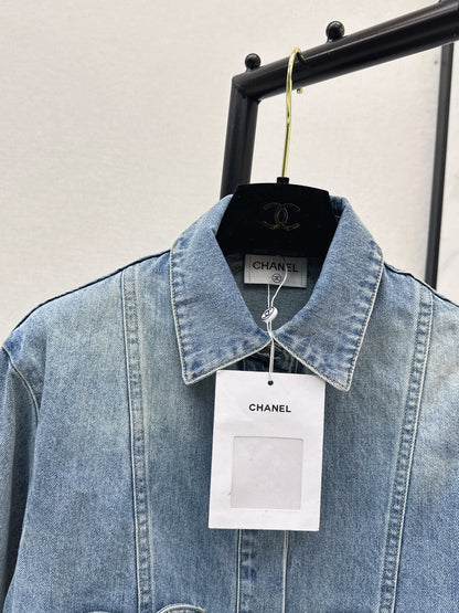 26ss Denim Jacket with Pocket Decoration