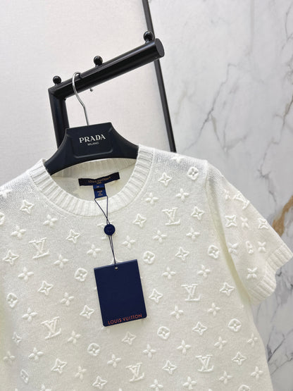 26ss Monogram Logo Knit T-Shirt