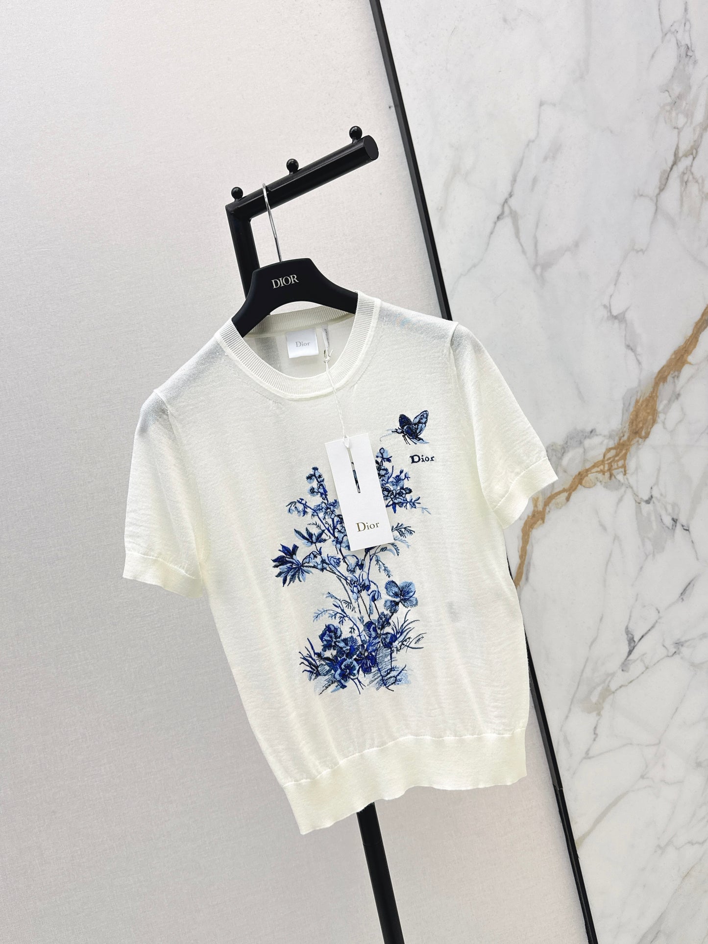 26ss Floral Embroidery Short-Sleeve T-Shirt